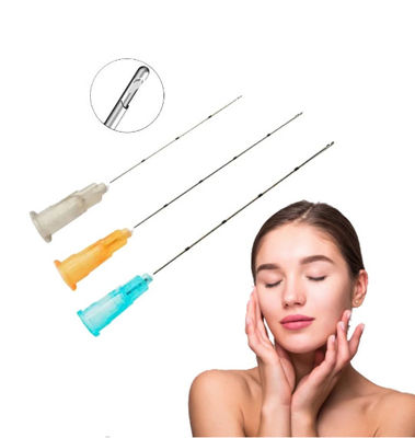 Dermal Dolgu Maddeleri İçin Tek Kullanımlık Mikro Monoject Künt Kanül 21g 50mm 70mm