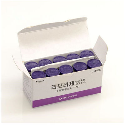Liporase Inject 1ml Yağ Çözücü Enjeksiyonlar Göbek Çözünen Hyaluronik Asit 10 şişe/kutu