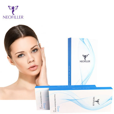 Şeffaf Hyaluronik Asit Dermal Doldurucu Hipodermik Enjeksiyon 1ml*2 Şırınga
