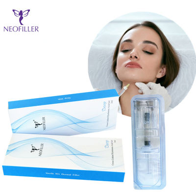 Şeffaf Hyaluronik Asit Dermal Doldurucu Hipodermik Enjeksiyon 1ml*2 Şırınga