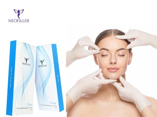 Şeffaf Hyaluronik Asit Dermal Doldurucu Hipodermik Enjeksiyon 1ml*2 Şırınga