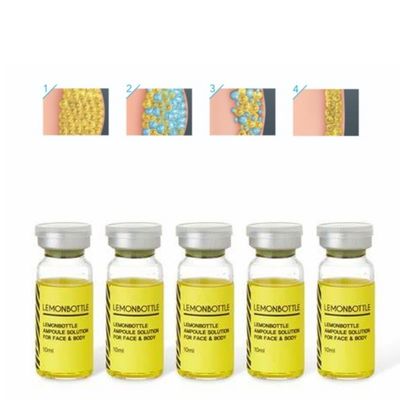 Yüksek Konsantrasyonlu Limon Şişe Solüsyonu Yağ Düzeltme Enjeksiyonları İçin 5 Flakon X 10ml Tüm Vücut