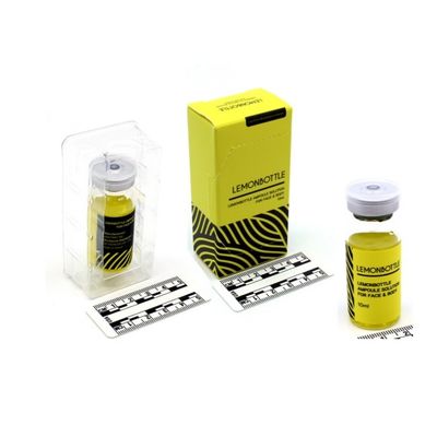 Yüksek konsantrasyonlu yağ çözücü çözeltisi Yüz ve Vücut için 10ml X 5 Limon Şişesi Tek kullanımlık aseptik ambalaj