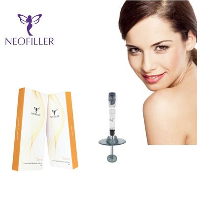 2ml Şeffaf Hyaluronik Asit Dermal Dolguyu Enjekte edilebilir Gel Yüz Enjeksiyon Alanı Büyütme