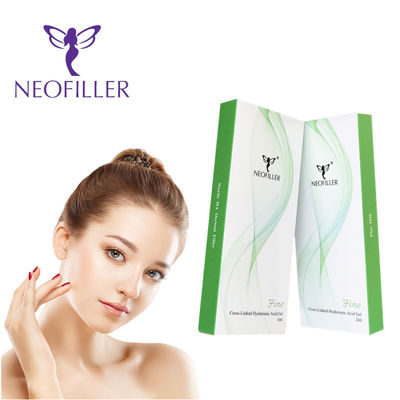 Şeffaf 24mg-ml Hyaluronik Asit Dermal Filler Enjekte edilebilir Gel Hipodermik Enjeksiyon Yüz Büyütme