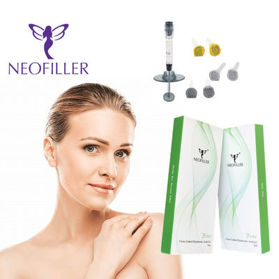 Şeffaf 24mg-ml Hyaluronik Asit Dermal Filler Enjekte edilebilir Gel Hipodermik Enjeksiyon Yüz Büyütme