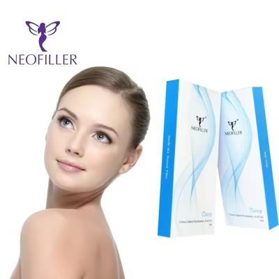 Neofiller Derin 24mg-ml Hyaluronik Asit Dermal Dolgu Enjekte Edilebilir Jel 9-12 Ay Uzun Ömürlü Hipodermik Enjeksiyon