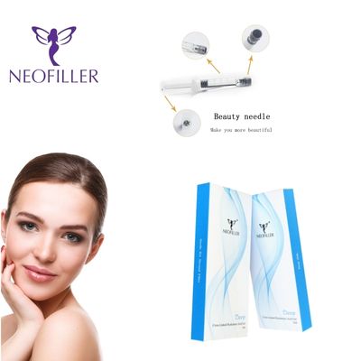 Neofiller 24mg-ml Hyaluronik Asit Dermal Filler Çapraz Bağlı Enjekte edilebilir Gel 9-12 Aylık Uzun Yaşam Formülü