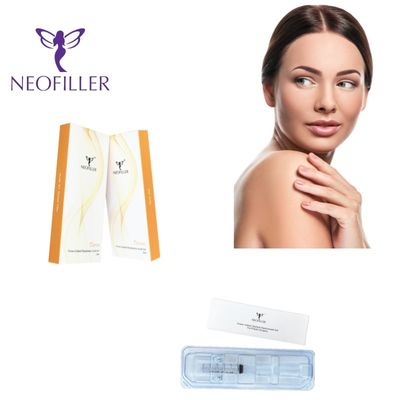 Çapraz Bağlantılı 24mg-ml Hiyaluronik Asit Dermal Dolgu Enjekte edilebilir Gel 9-12 Ay Uzun ömür Yüz Büyütme