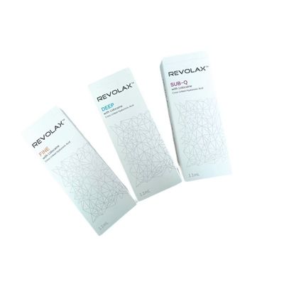 Revolax Dermal Filler with Hyaluronic Acid for 6-12 Months Duration and 2 Years Shelf Life in Syringe Packaging (Hyaluronik Asitle Dermi Dolgu Yükleyici)
