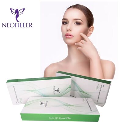 Neofiller Çapraz Bağlı 24mg-ml Hyaluronik Asit Dermal Dolgu Enjekte edilebilir Gel 9-12 Ay Uzun ömür Hipodermik Enjekte Formülü