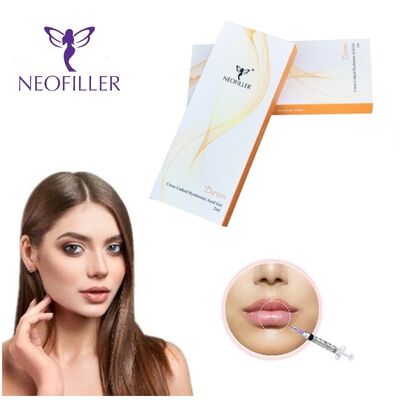Neofiller Çapraz Bağlı 24mg-ml Hyaluronik Asit Dermal Dolgu Enjekte edilebilir Gel 9-12 Ay Uzun ömür Hipodermik Enjekte Formülü