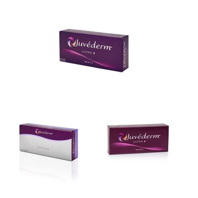 Gel bazlı Juvederm Dermal Filler Enjekte edilebilir Hyaluronik Asit Yumuşak kırışıklık Yüz Haciminin Yenilenmesi
