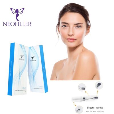 Çapraz Bağlı 2ml Hiyaluronik Asit Dermal Dolgu Deep Line Burnun Konturu Enjekte edilebilir Gel Yüz Büyütme