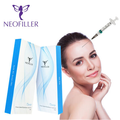 Çapraz Bağlı 2ml Hiyaluronik Asit Dermal Dolgu Deep Line Burnun Konturu Enjekte edilebilir Gel Yüz Büyütme