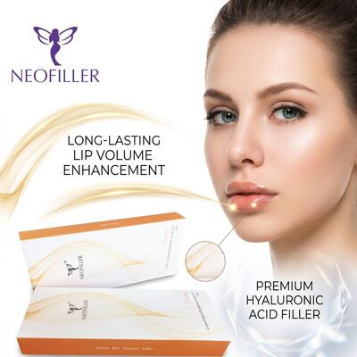 1 ml Hyaluronic Acid Dermal Filler Enjekte edilebilir Gel 8 ila 15 Aylık Süre ile Biyo uyumlu çapraz bağlantılı Hyaluronic Acid