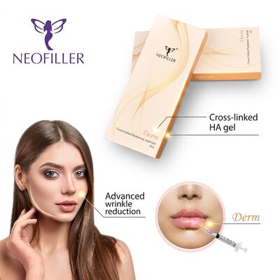 6-8 Ay Uzun Sürme Hyaluronik Asit Dermal Dolgu Biyo uyumlu Enjekte edilebilir Gel 1 ml Şırınga Yüz Yenilenmesi
