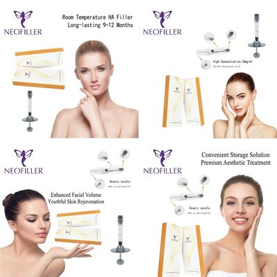 Biyouyumlu Hyaluronik Asit Kullanılarak 8 ila 15 Ay Süreyle 1ml Şırınga Hacmi ile Hyaluronik Asit Dermal Dolgu