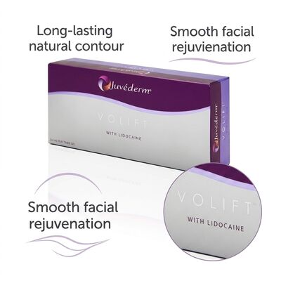 Oda Sıcaklığında Saklama Koşulları Juvederm Dermal Dolgu Hipodermik Enjeksiyon DHL UPS FEDEX Kozmetik Medikal için Nakliye