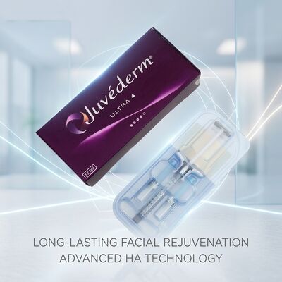 Jel formülasyonu Juvederm Dermal Filler 2 kat 1 ml hacimli hipodermik enjeksiyon derinliği tıbbi kozmetik uygulamalara uygun