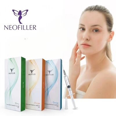 Neofiller Çapraz Bağlı Hiyaluronik Asit Dermal Dolguyu Enjekte edilebilir Gel Çene Dudak Dolguları Yüz Haciminin Artması