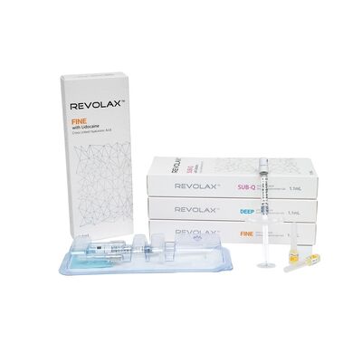 Pürüzsüz ve Elastik Jel kıvamında Revolax Dermal Dolgu İnce Derin Sub-Q Enjekte Edilebilir Jel 2-25°C'de Saklayın Yüz Hacmi Yeniden Yapılandırması İçin İdeal