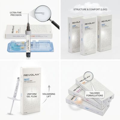 Revolax Derin Nasolabial Fold Filler Monofazik Çapraz Bağlı Hyaluronik Asit Dermal Filler 1.1ml 24mg/ml