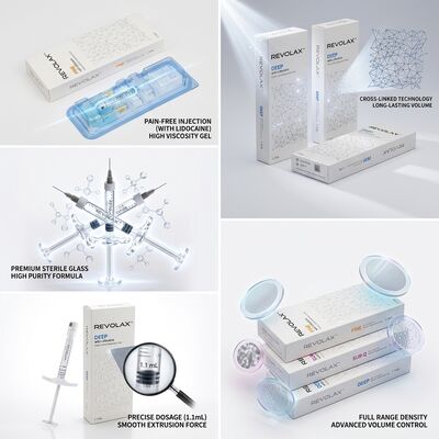 Revolax Fine Glabellar Filler Monofazik Hyaluronik Asit Dermal Filler 1.1ml Kaş çizgilerini düzeltmek için