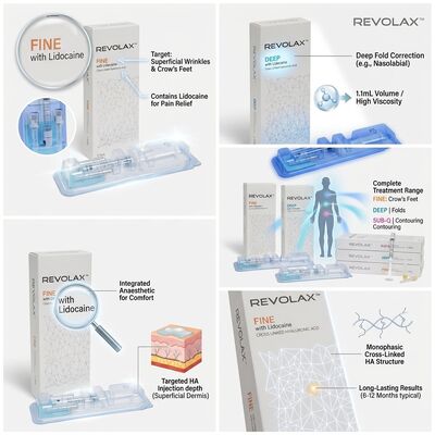 Revolax Sub-Q Çene Dolgusu Monofazik Çapraz Bağlı Hyaluronik Asit Dermal Dolgu Maddesi 1.1ml Çene Büyütme İçin