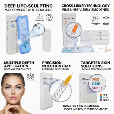 Revolax Sub-Q Çene Dolgusu Monofazik Çapraz Bağlı Hyaluronik Asit Dermal Dolgu Maddesi 1.1ml Çene Büyütme İçin