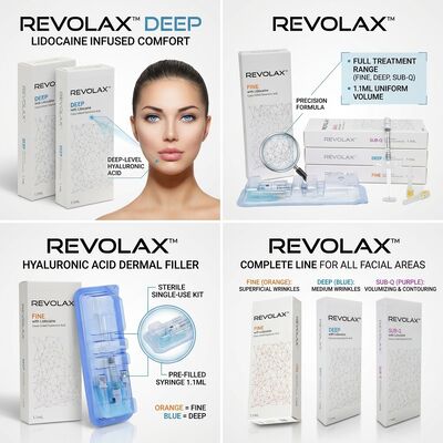 Revolax Deep Cheek Filler Monophasic Hyaluronic Acid Dermal Filler 1.1ml for Cheek Volume Augmentation