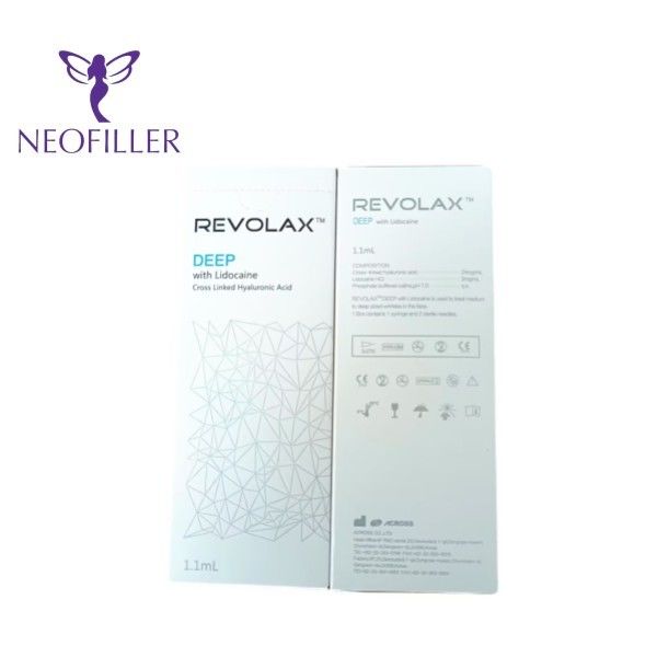Kırışıklık Giderme 1.1ml / Kutu Dermal Dolgu Revolax Yüz İçin Derin Hidrolik Asit Enjeksiyonları