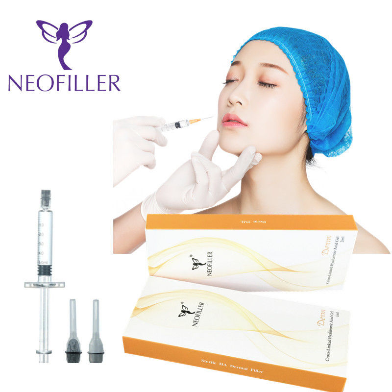 Şeffaf 24mg-ml Hyaluronik Asit Dermal Dolgu Enjekte Edilebilir Jel 9-12 Ay Uzun Ömürlü Yüz Gençleştirme Geliştirme