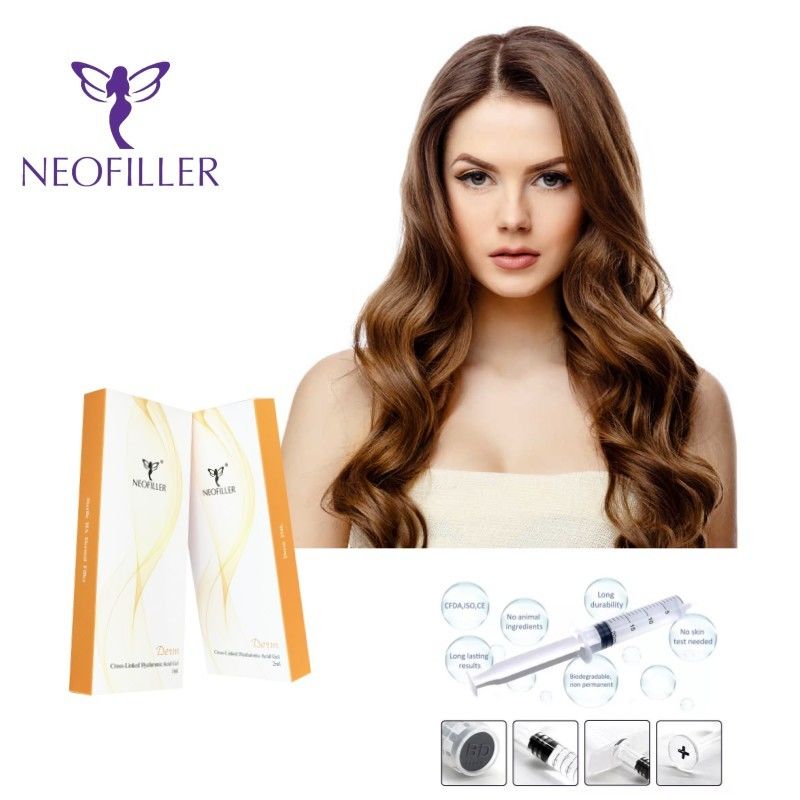 Neofiller 24mg-ml Hyaluronik Asit Dermal Filler Enjekte edilebilir Gel Karışıklık Azaltma Yüz Büyütme