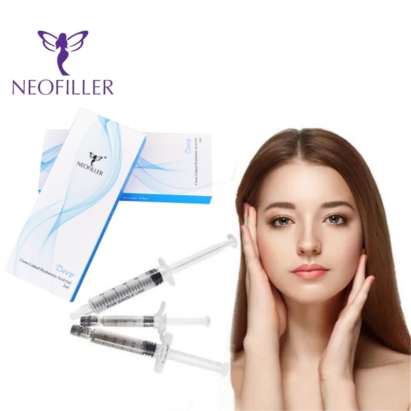 Neofiller Derin 24mg-ml Hyaluronik Asit Dermal Dolgu Enjekte Edilebilir Jel 9-12 Ay Uzun Ömürlü Hipodermik Enjeksiyon