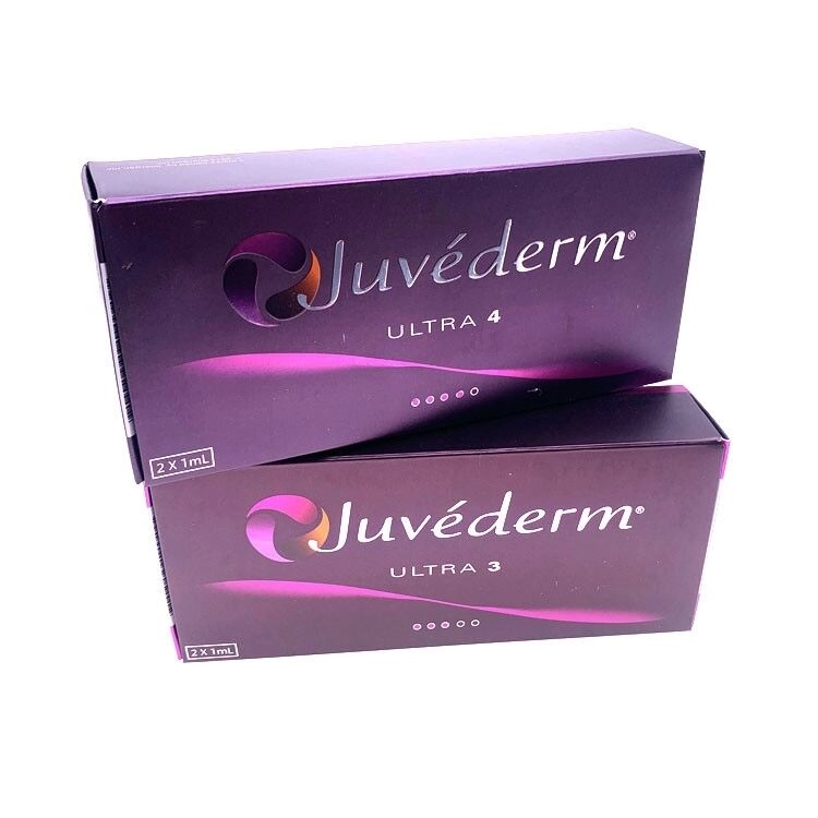 Hyaluronik asit dermal dolgu maddesi Juvederm Ultra 3, Ultra 4 ve Voluma enjeksiyonu