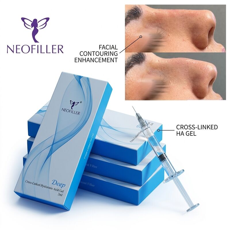 Dermal dolgu Deep Line Anti- kırışıklık Hyaluronik Asit Enjekte edilebilir Gel Dudak Büyütme Yüz Hacimini Yeniden