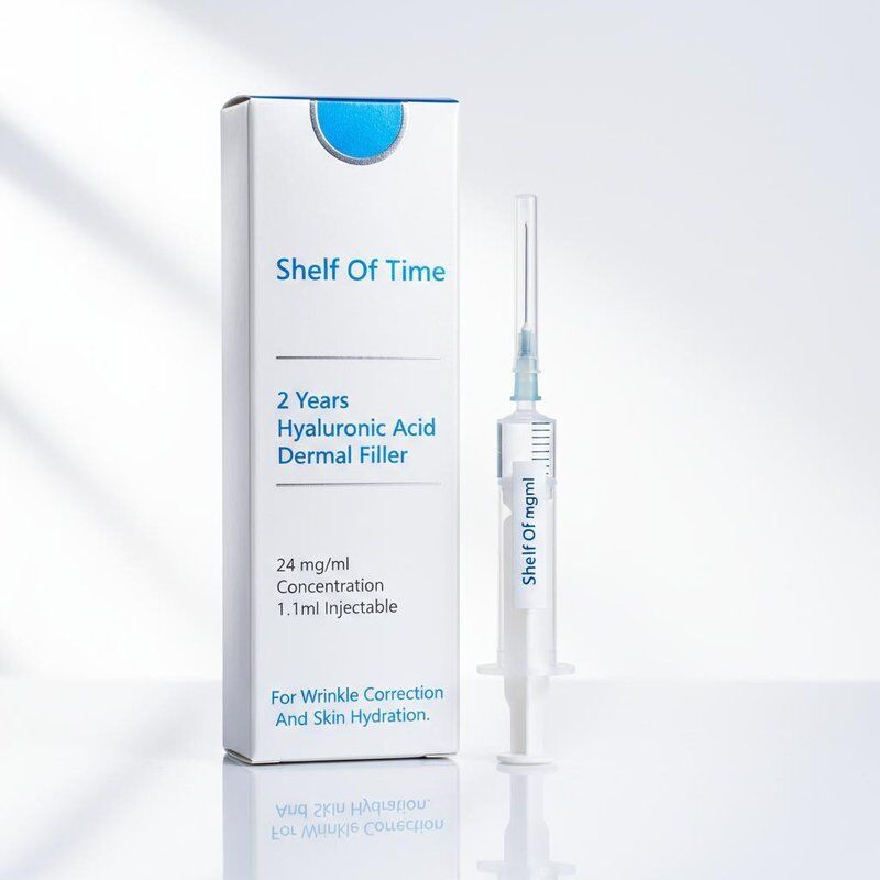 2 Yıl Hyaluronik Asit Dermal Filler 24 Mg ml Konsantrasyon 1.1 ml Kıvrım Düzeltmesi ve Cilt Hidratasyonu İçin Enjekte edilebilir