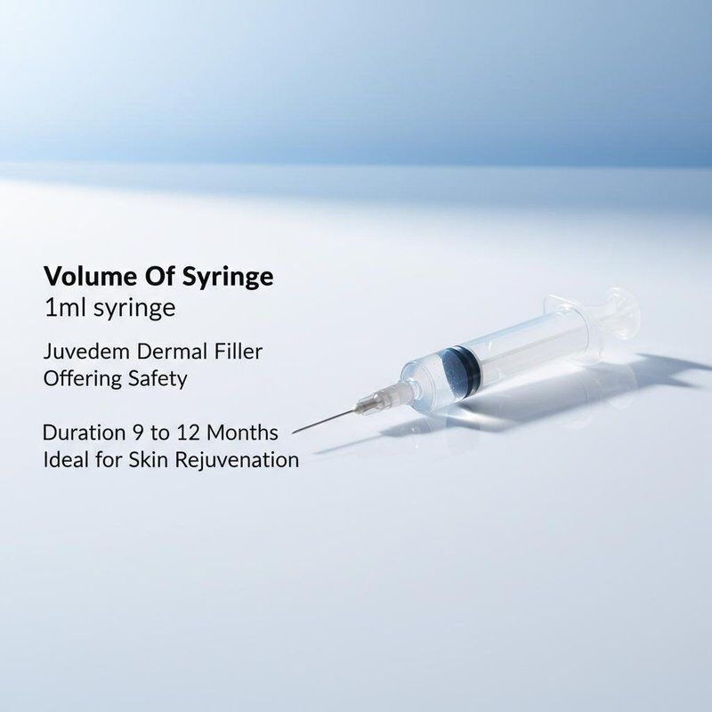 Şırınganın Cüceri 1 ml şırınga Juvederm Dermal Filler Güvenlik sunar Süresi 9 ila 12 ay Cilt gençleştirme için idealdir